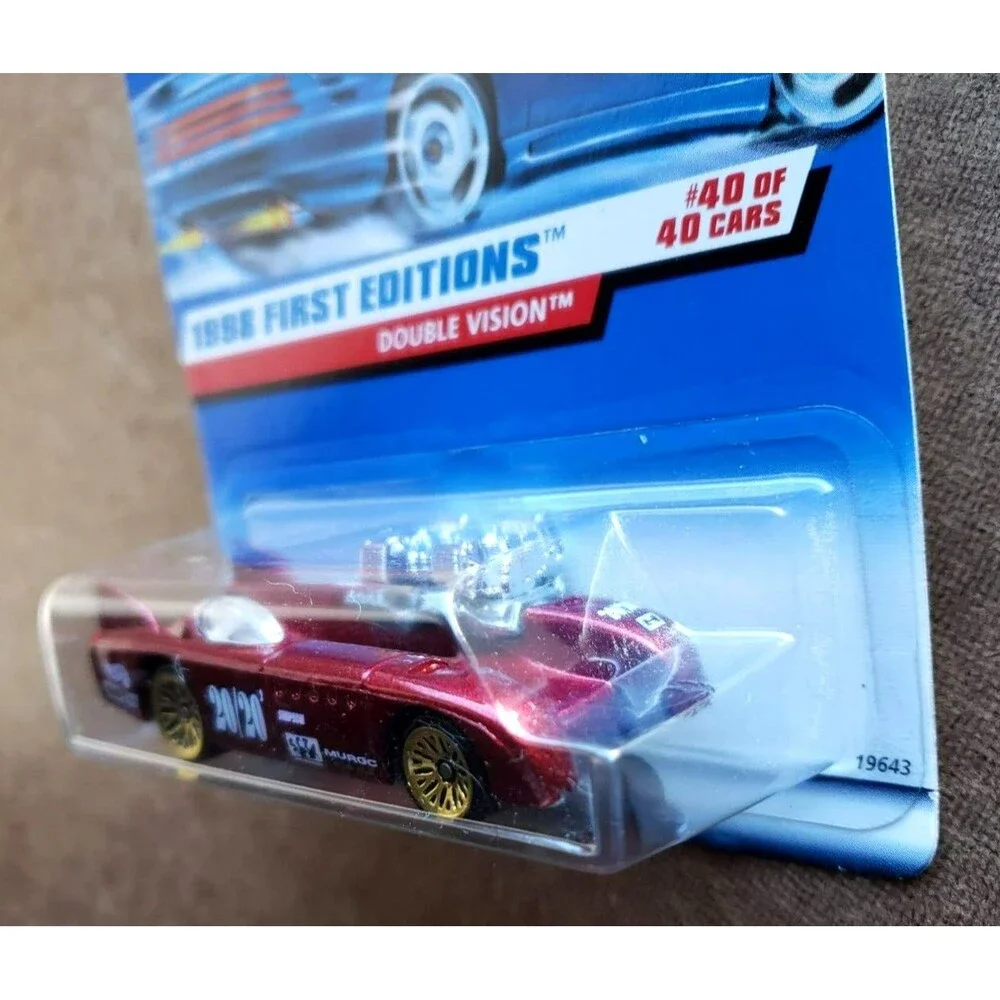 Hot Wheels 1998 First Editions DOUBLE VISION RED 40/40 1:64 #684 Gold Lace Wheel